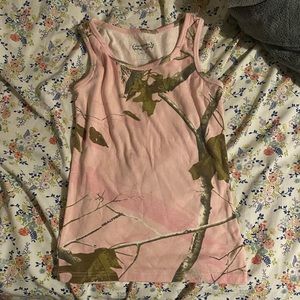 Real tree girls pink camo tank large 10/12